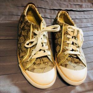COACH GOLD SHOES